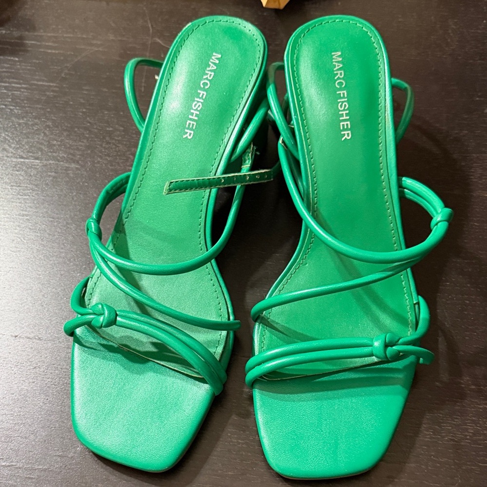 Marc Fisher Emerald Strappy Heels